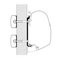 Seinämarkiisin kiinnityssarja Thule Adapter Wall Flat