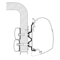 Seinämarkiisin kiinnityssarja Thule Adapter Wall Hymercamp -2011