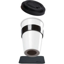 Silwy To-Go Cup -posliinimuki kannella (350 ml)
