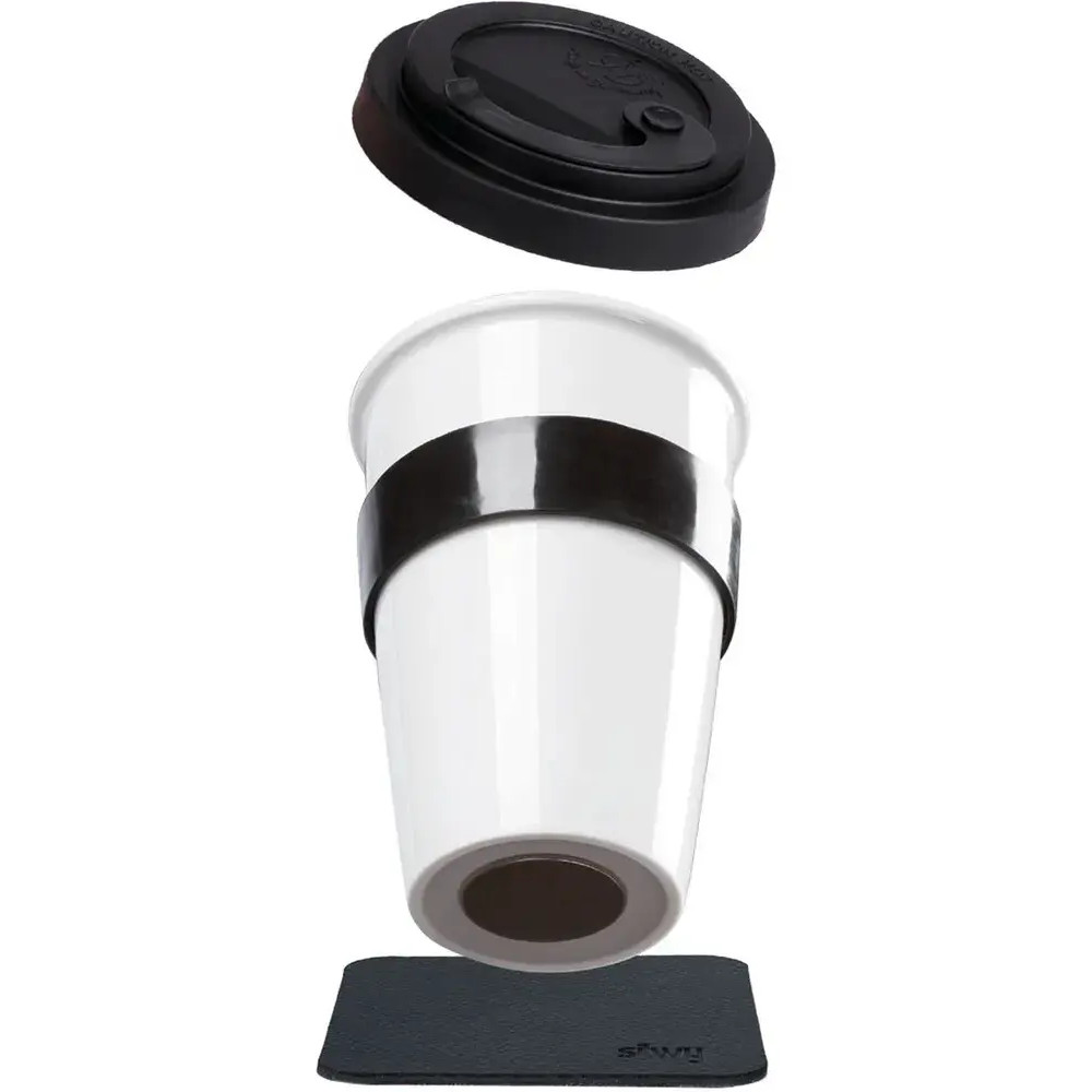 Silwy To-Go Cup -posliinimuki kannella (350 ml) Silwy To-Go Cup -posliinimuki kannella (350 ml)