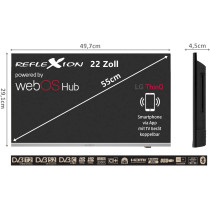 Reflexion LDDX22iBT 22" Smart LED-TV DVD soittimella, 12V