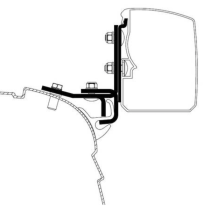 Seinämarkiisin kiinnityssarja Thule VW T5 / T6 Minivan Brandrup Rail - vasemmalta ajettava