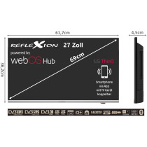 Reflexion LDDX27iBT 27" Smart LED-TV DVD soittimella, 12V