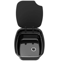 Thetford Argent Bowl musta emaloitu tiskiallas lasikannella matkailuautoon ja asuntovaunuun