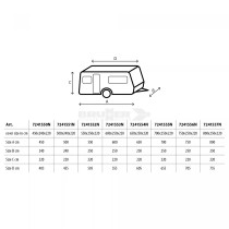 Brunner Caravan Cover Design 12M -asuntovaunun suojapeite