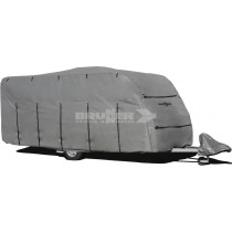 Brunner Caravan Cover 6M -asuntovaunun suojapeite harmaa, hengittävä ja vettä hylkivä, koko vaihtoehtoja 400–800 cm.