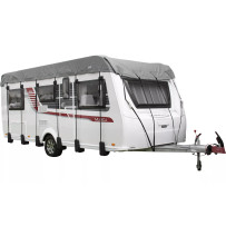 Hindermann Uni Wintertime -katonsuoja asuntovaunuun, harmaa, hengittävä ja kevyt suoja, saatavilla useita kokoja.