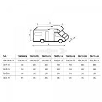 Brunner Camper Cover Design 12M -matkailuauton suojapeite