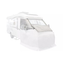 Hindermann Lux -lämpöikkunapeite, harmaa, ajoneuvokohtaisesti mitoitettu eristepeite matkailuauton tai asuntovaunun ikkunoihin.