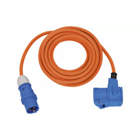 Brennenstuhl CEE-jatkojohto 10 m kulmaliittimellä, oranssi H07RN-F 3G2,5 kaapeli, IP44 roiskevesisuojattu.