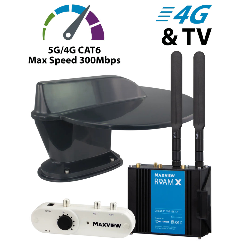 Maxview Roam Combo X 4G/5G Wi-Fi ja DVB-T2 -antenni