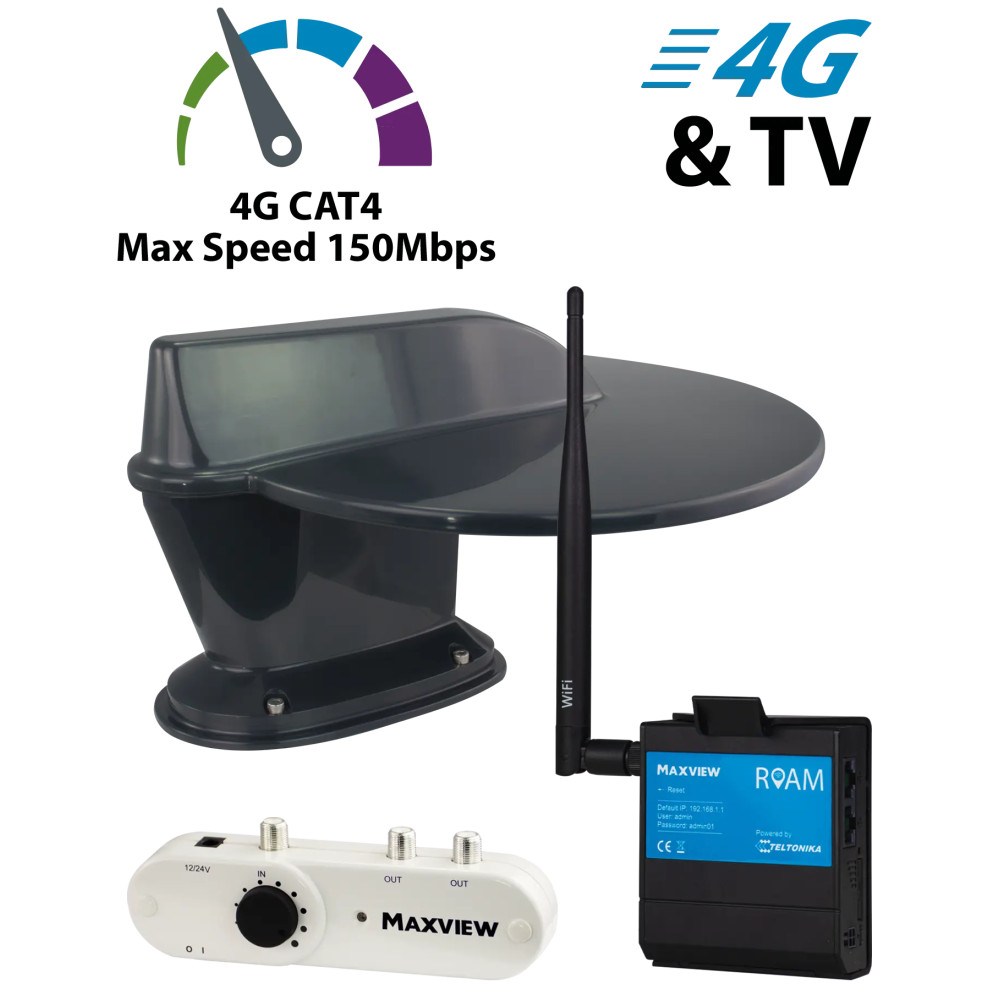 Maxview Roam Combo 4G/5G Wi-Fi ja DVB-T2 -antenni
