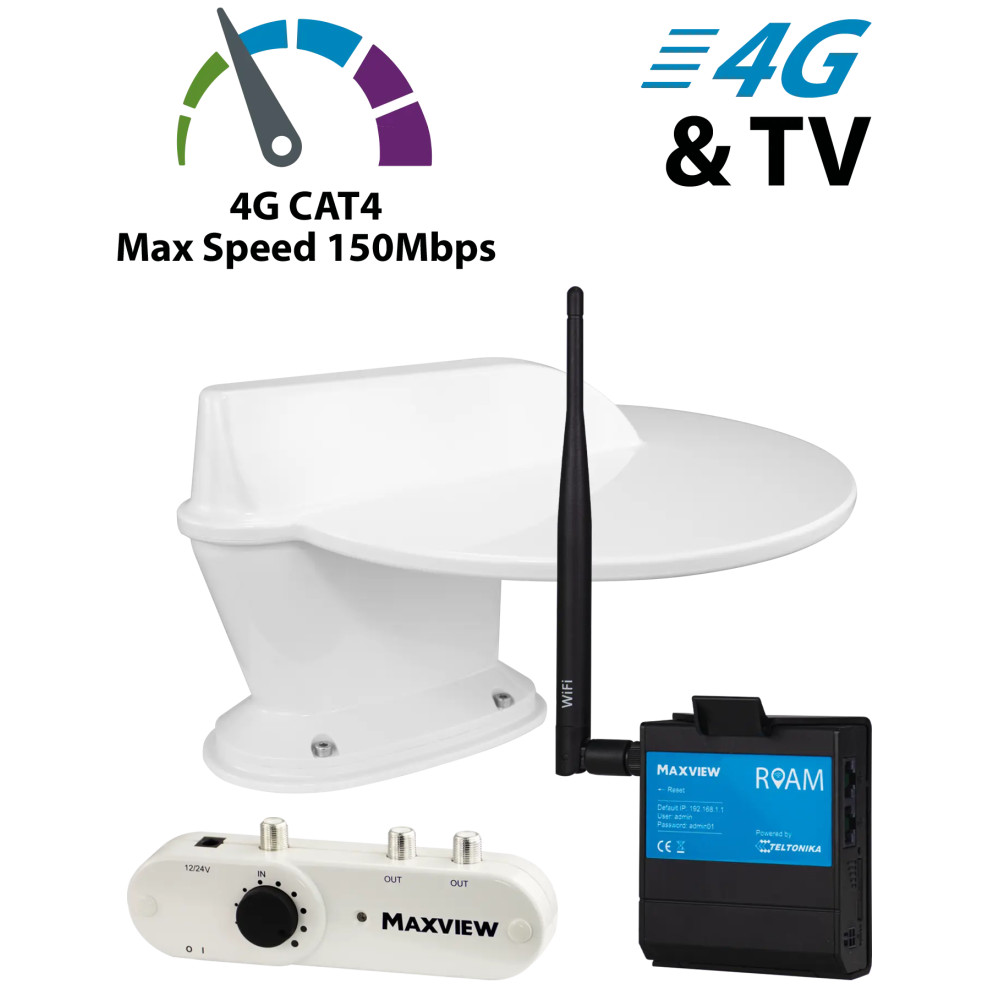 Maxview Roam Combo 4G/5G Wi-Fi ja DVB-T2 antenni