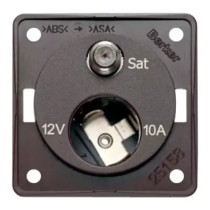 Berker kaksoispistorasia 12V ja SAT F-urosliitin