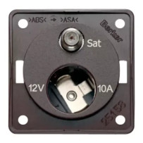 Berker kaksoispistorasia 12V ja SAT F-urosliitin
