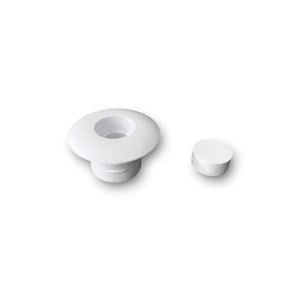 Sivulistan ja sivumuovin kiinnitys / peitenappi 12 mm Hobby, valkoinen, RAL-9003, 5026SW