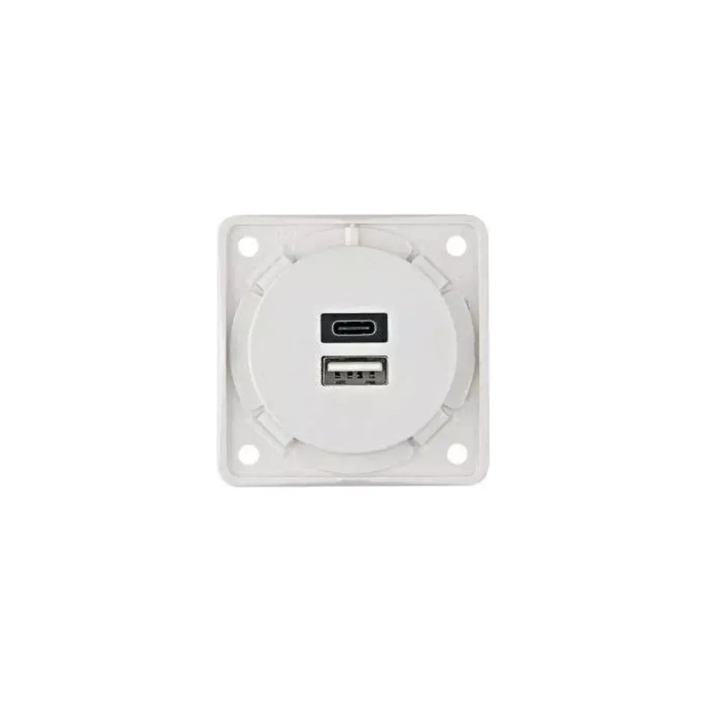 Berker USB-A / USB-C -pistorasia 2-osainen, 12V