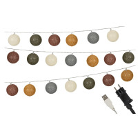 Berger Cotton Sphere LED-valoketju 2,3m monivärinen