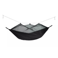 Amazonas Moskito-Traveller Extreme riippumatto musta, integroidulla hyttysverkolla ja hyönteissuojalla