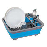 Berger kokoontaittuva astiankuivausteline sininen harmaa