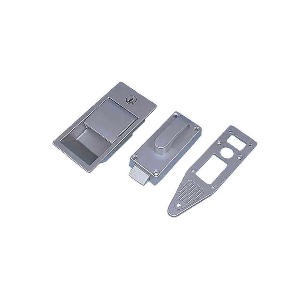 Haba Caravan Door Lock Type 400 ulko-oven lukko hopeanharmaa