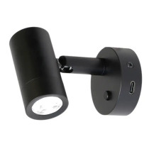 Frilight Mini Tube D4 pinta-asennettava LED-spotti USB-C-liitännällä musta