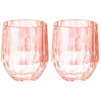 Koziol Superglas CLUB No. 23 juomalasit 2 kpl, 200 ml, vaaleanpunainen kvartsi