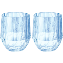 Koziol Superglas CLUB No. 23 juomalasit 2 kpl, 200 ml, läpinäkyvä akvamariini