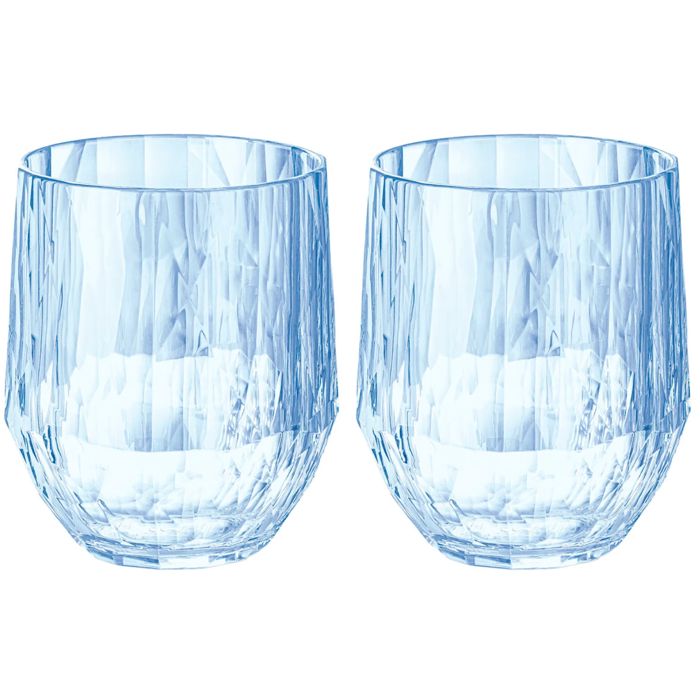 Koziol Superglas CLUB No. 23 juomalasit 2 kpl, 200 ml, läpinäkyvä akvamariini