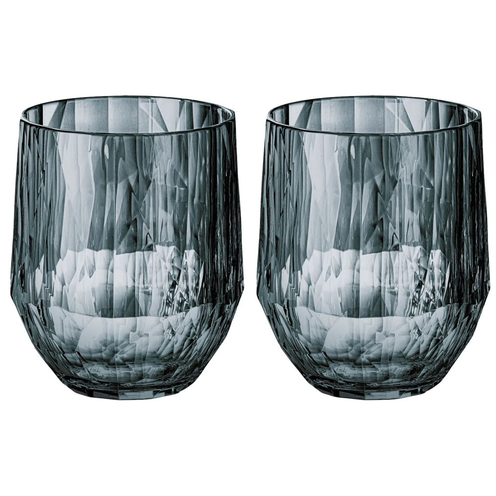 Koziol Superglas CLUB No. 23 -juomalasit 2 kpl, 200 ml, läpinäkyvä harmaa