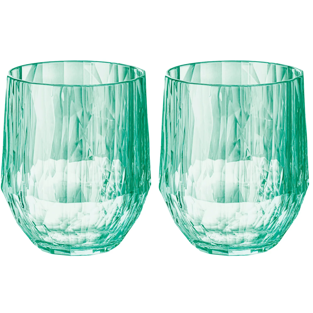 Koziol Superglas CLUB No. 23 juomalasit 2 kpl, 200 ml, läpinäkyvä jade