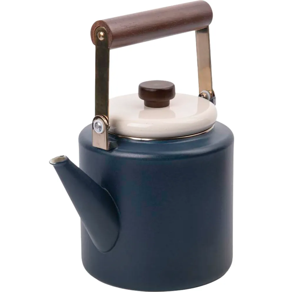 Barebones Enamel kaksivärinen emaloitu teekannu, sininen