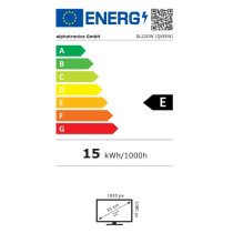 alphatronics SL-DW QVIEW 22" Smart QLED-TV DVD soittimella, 12V