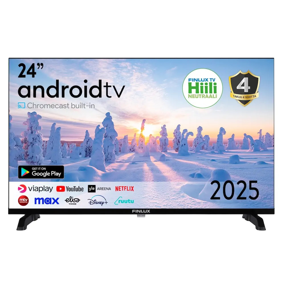 INLUX 24 A7 Android Smart LED-TV 24 tuumaa HD Ready musta