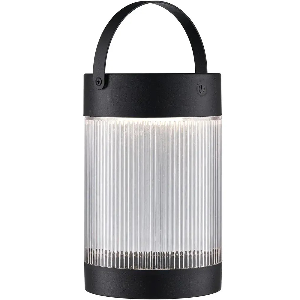 Nordlux Coupar aurinkokäyttöinen ladattava LED-pöytävalaisin musta