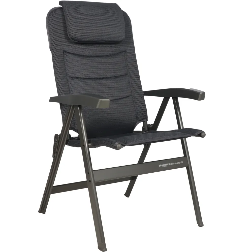 Westfield Noblesse Ergofit -kokoontaitettava retkituoli, hiilenharmaa