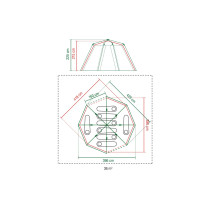 Coleman Octagon -perheteltta, 8 hengelle