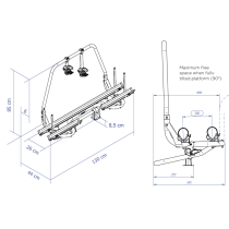 Thule Caravan Superb Short -polkupyöräteline, lyhyt malli
