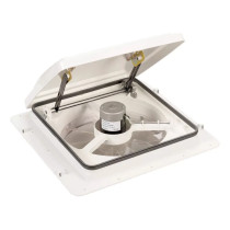 Airxcel Maxxfan Plus -kattotuulettimella varustettu kattoluukku, 400x400 mm (12V)