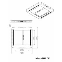 Airxcel MaxxShade -sisäkehys 356x356 mm