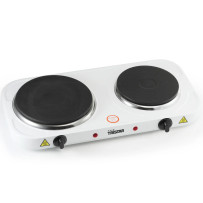 Tristar KP-6245 kaksoiskeittolevy, 2500 W, valkoinen – kaksilevyinen sähköliesi matkailuun ja keittiöön