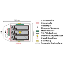 Tambu Haika -kupoliteltta 3 hengelle