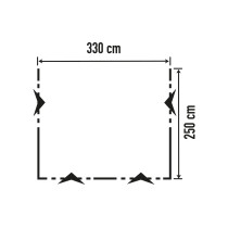 Westfield Vega 2.0 -ilmatäytteinen etuteltta, 330 cm