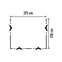 Westfield Vega 2.0 -ilmatäytteinen etuteltta, 375 cm