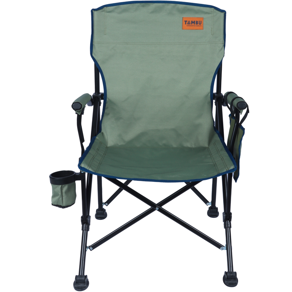 Tambu Nadira kestävä rPET-retkituoli juomapidikkeellä