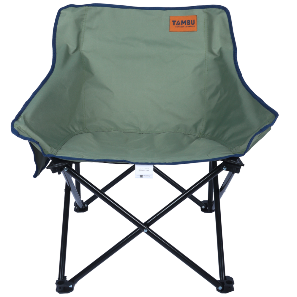 Tambu Laja kevyt ja kompakti retkituoli sivutaskulla ja kuljetuspussilla