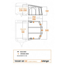 Vango Tuscany Air 500 Elements ProShield -ilmatäytteinen etuteltta
