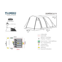 Tambu JANGALA -tunneliteltta, 4 hengelle