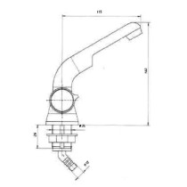 Comet Barwig Compact -sekoitushana, valkoinen / kromi