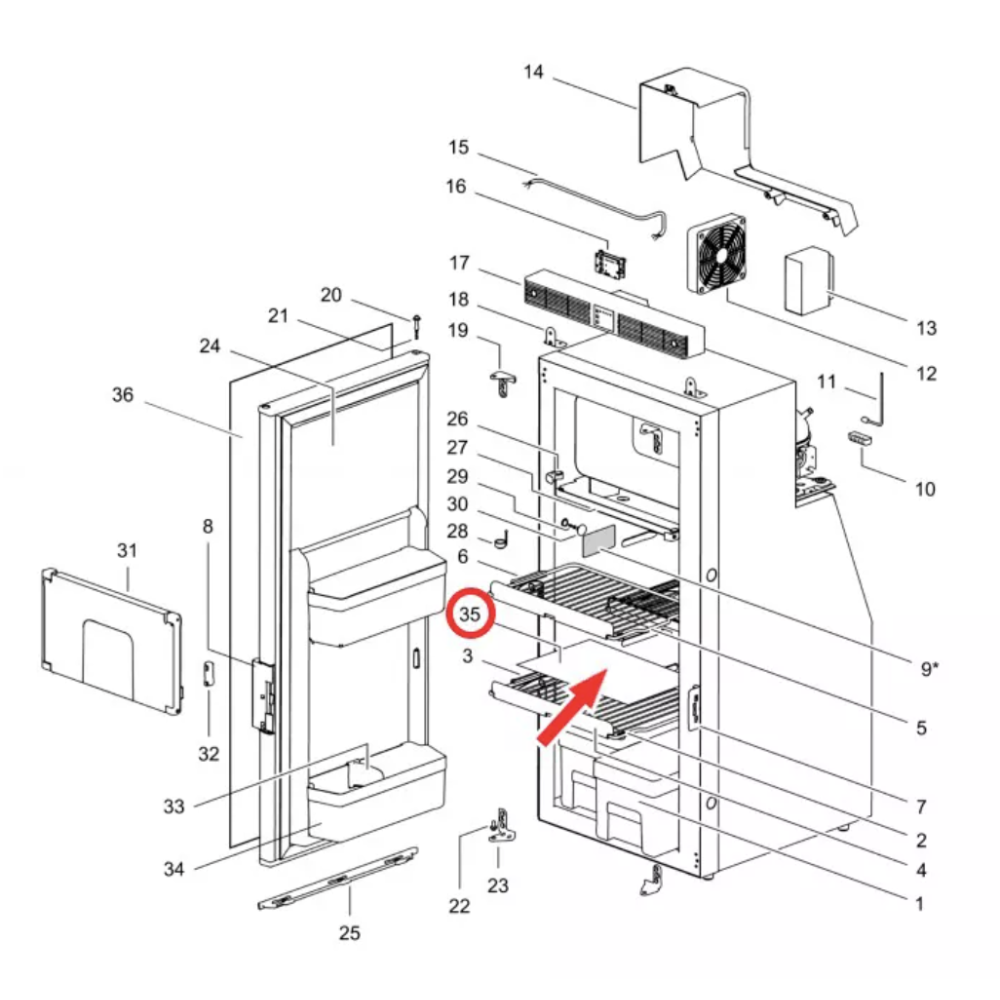 Thetford peitelevy T1000